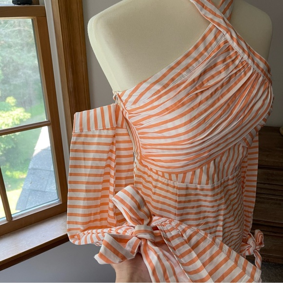 SAINTS + SECRETS Orange Striped Dress - Picture 5 of 9